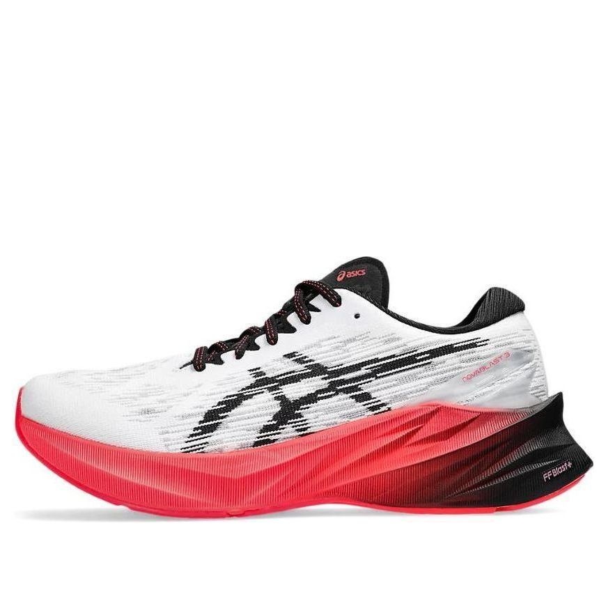 (WMNS) ASICS Novablast 3 'White Black Electric Red' 1012B288-104 - 1