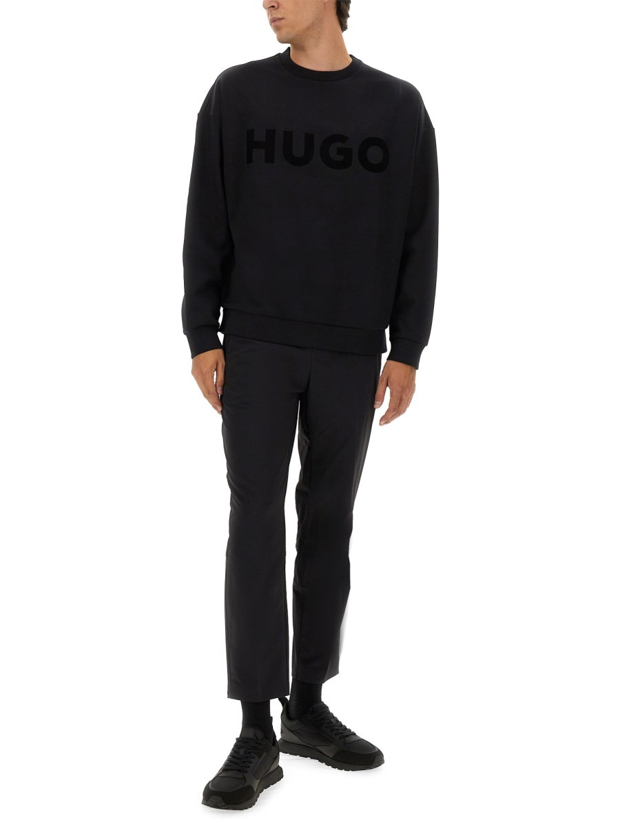 OVERSIZED COTTON TERRY SWEATER WITH PRINTED LOGO - 2