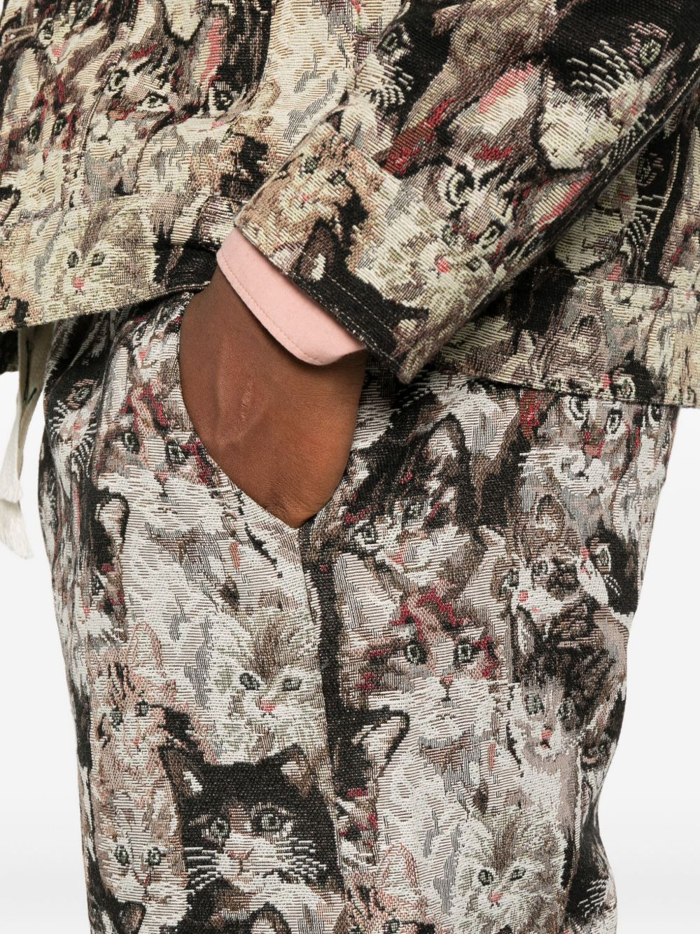 cat-print shorts - 5