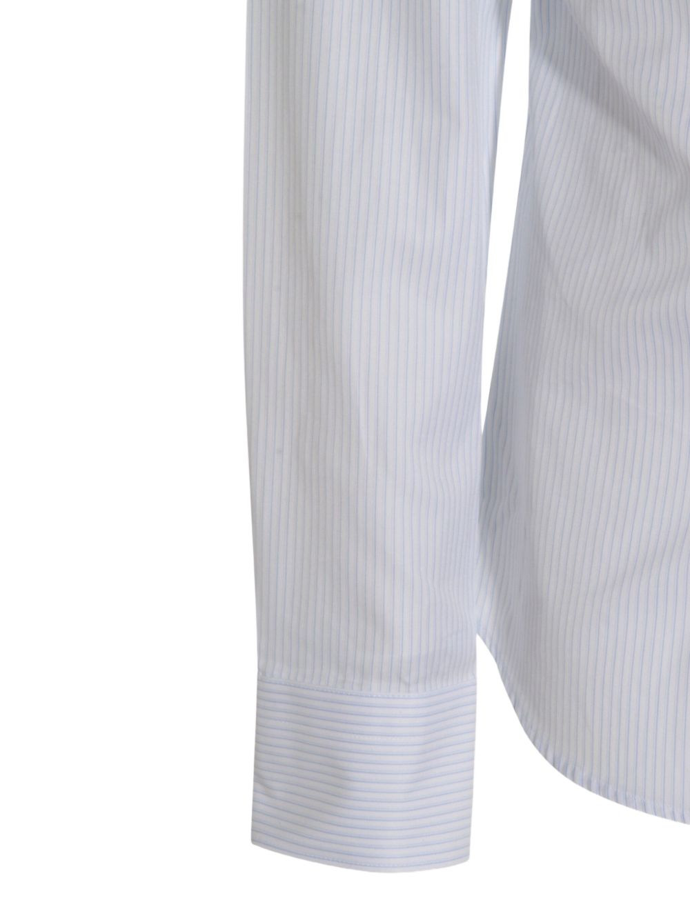 striped button-fastening shirt - 3
