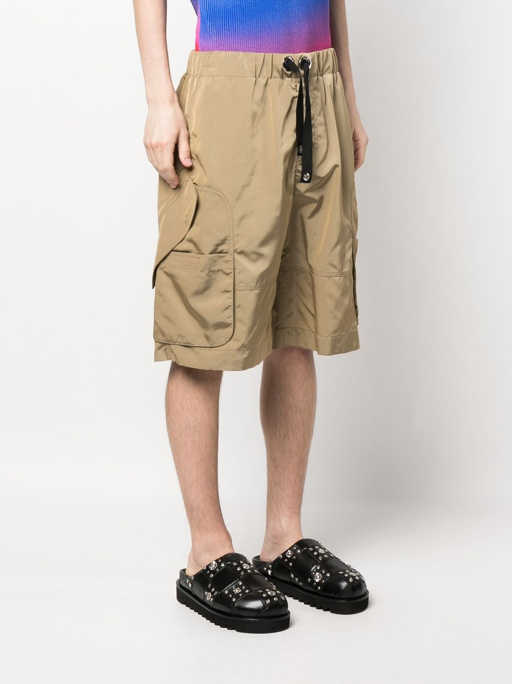 drawstring-waist shorts - 3