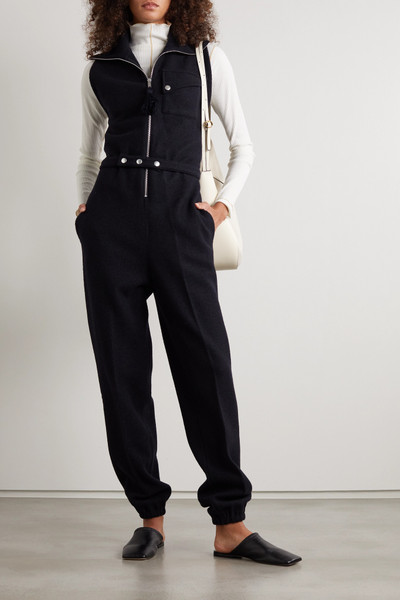 Jil Sander Belted wool-blend felt jumpsuit outlook