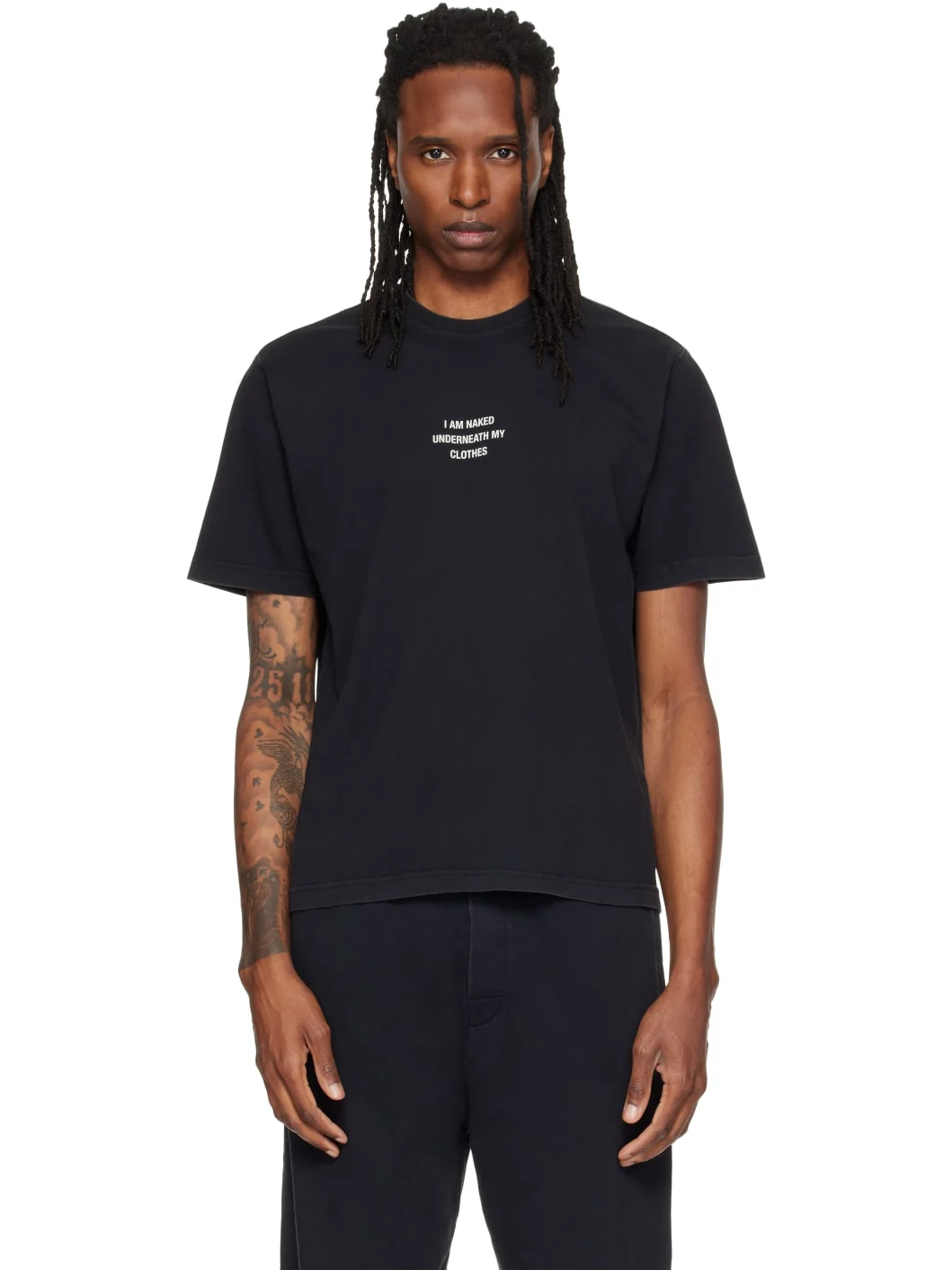 Black 'I Am Naked Under My Clothes' T-shirt - 1