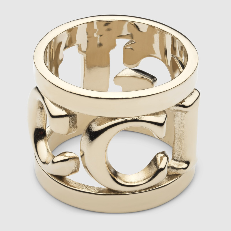 GUCCI Gucci logo carré ring outlook