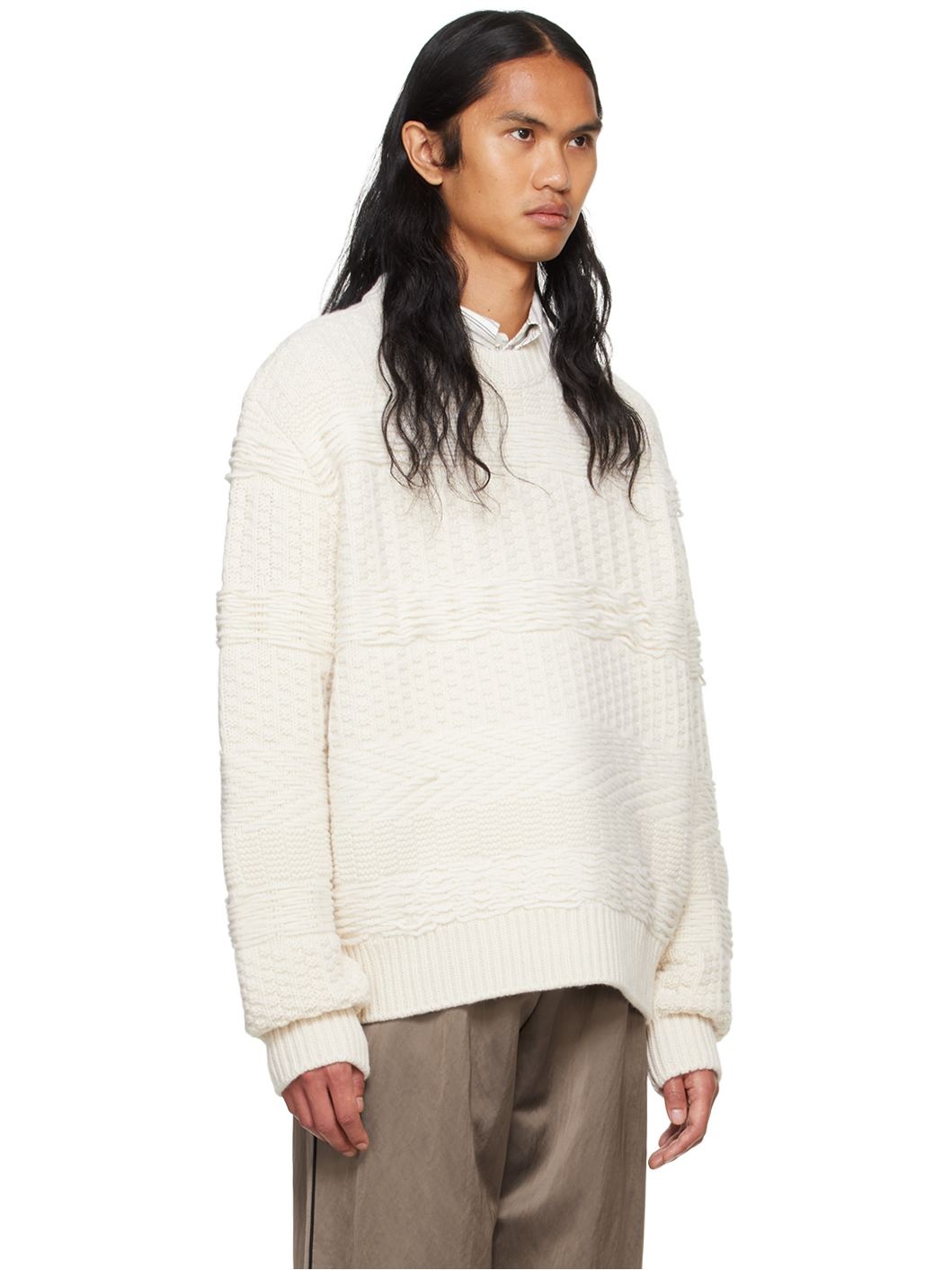 Off-White Overlaped Neck Sweater - 2