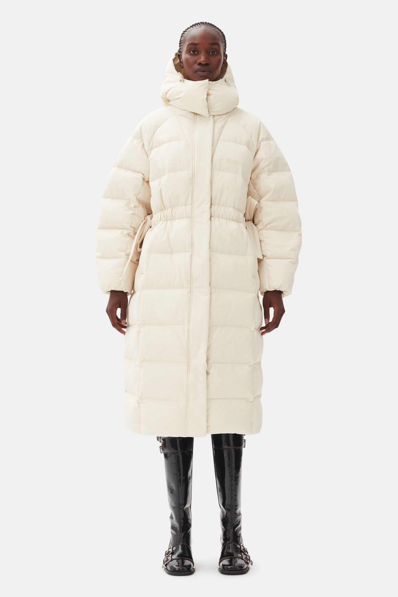 WHITE TECH PUFFER COAT - 2