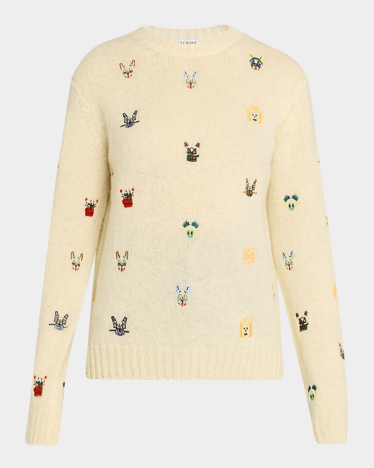 x Louis Wain Futurist Cats Embroidered Crewneck Sweater - 1
