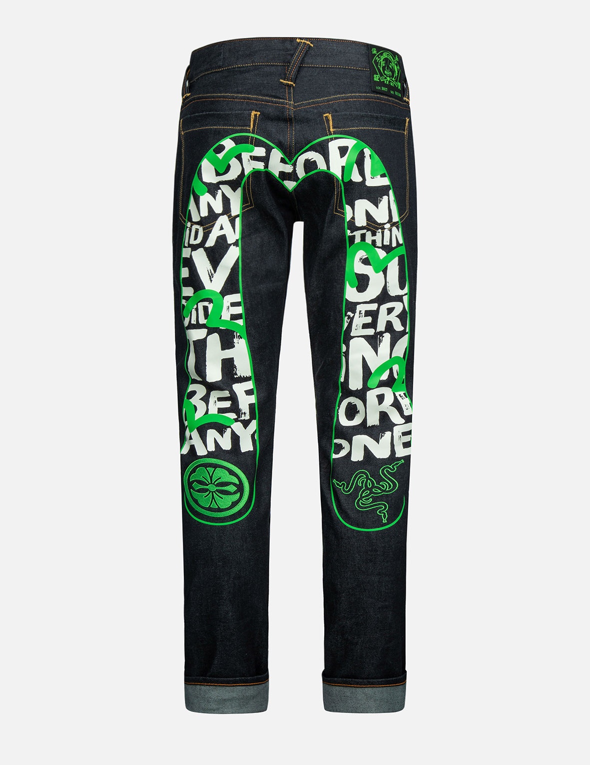 RAZER X EVISU DAICOCK PRINT WITH EMBROIDERY CARROT-FIT JEANS #2017 - 2