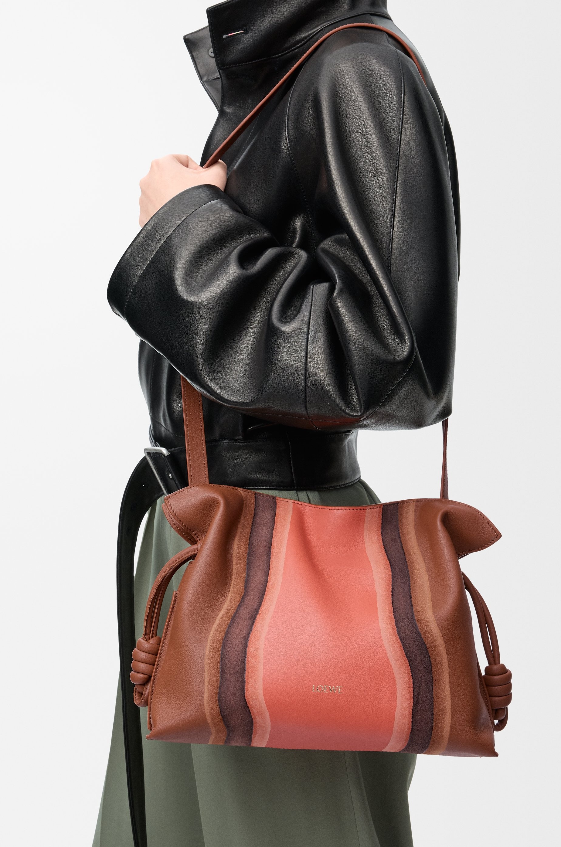 Medium Flamenco clutch in nappa calfskin - 3
