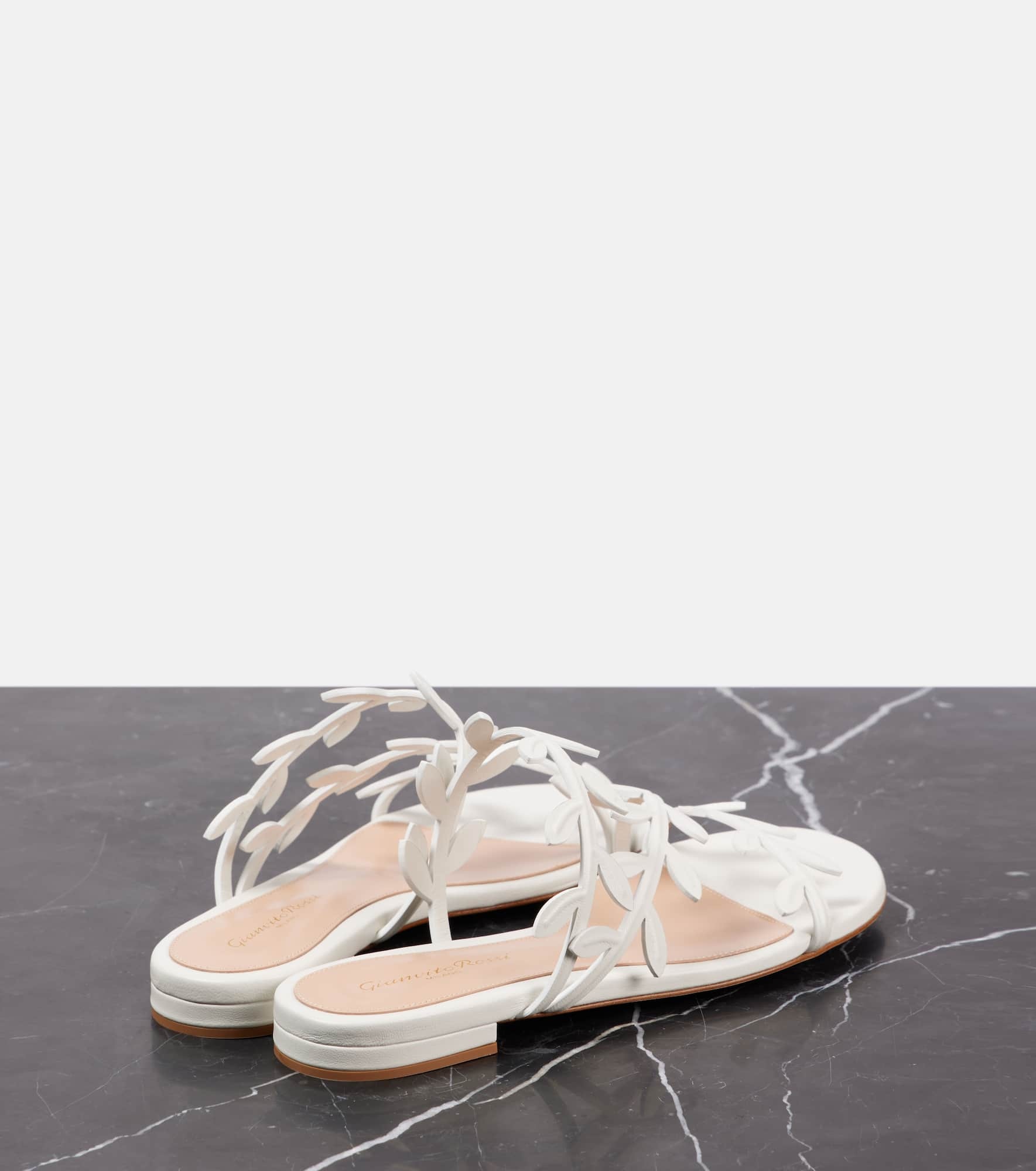 Flavia leather slides - 2
