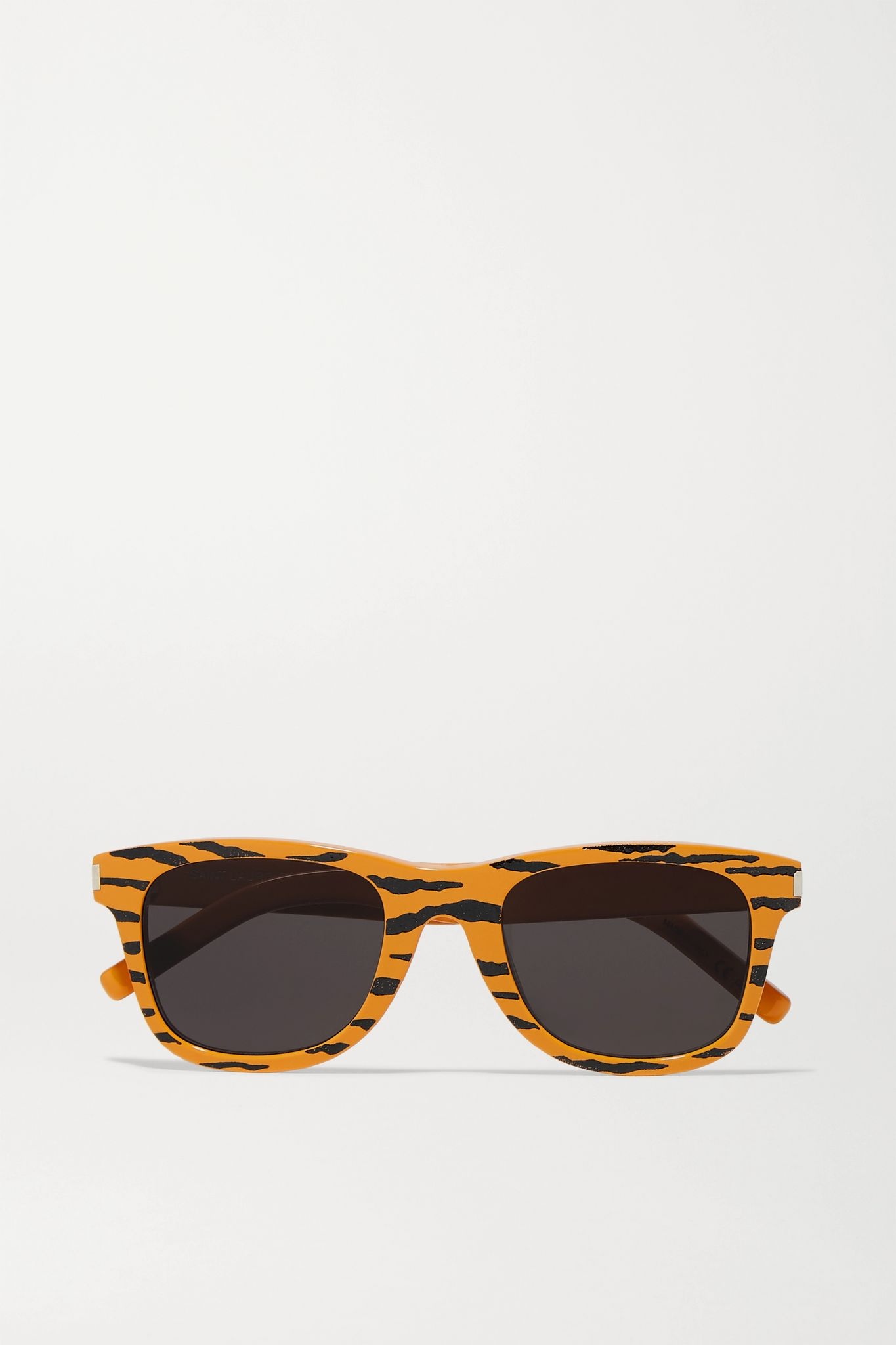 Square-frame tiger-print acetate sunglasses - 1