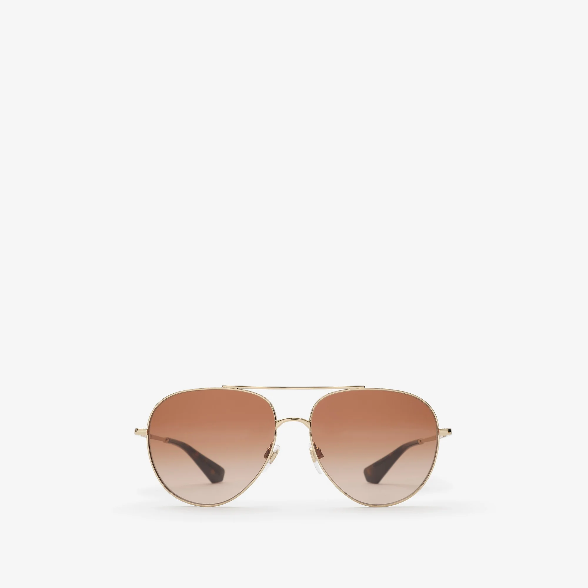 Metal Check Aviator Sunglasses - 1