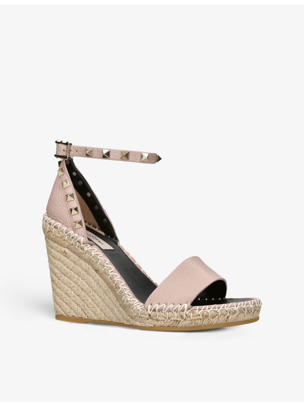 Rockstud 105 leather espadrille wedges - 3