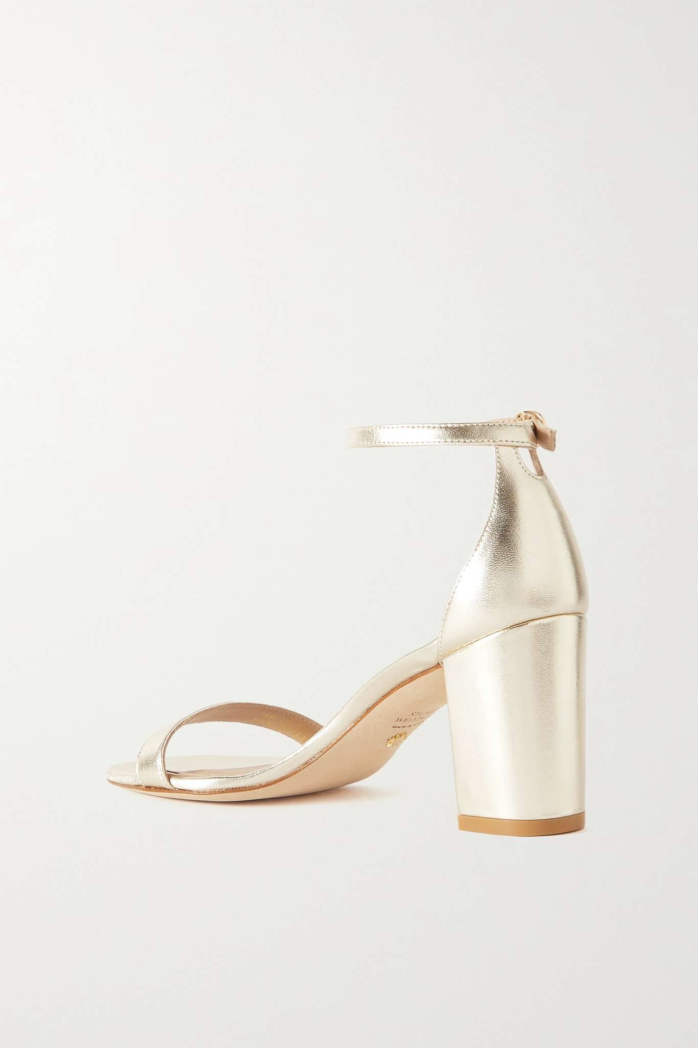 NudistCurve metallic leather sandals - 3