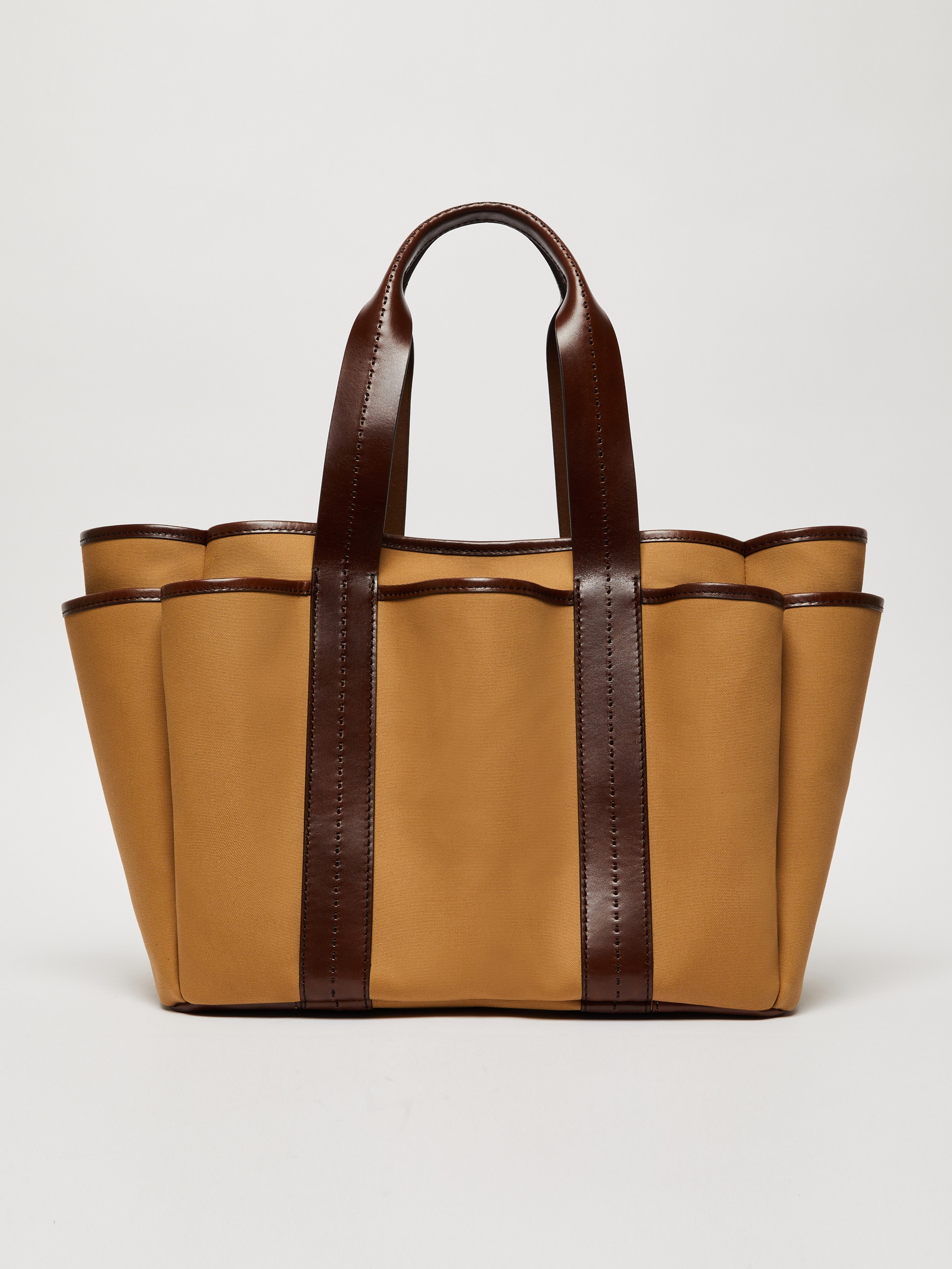 GARDENCABASL Canvas and leather Giardiniera tote bag - 3