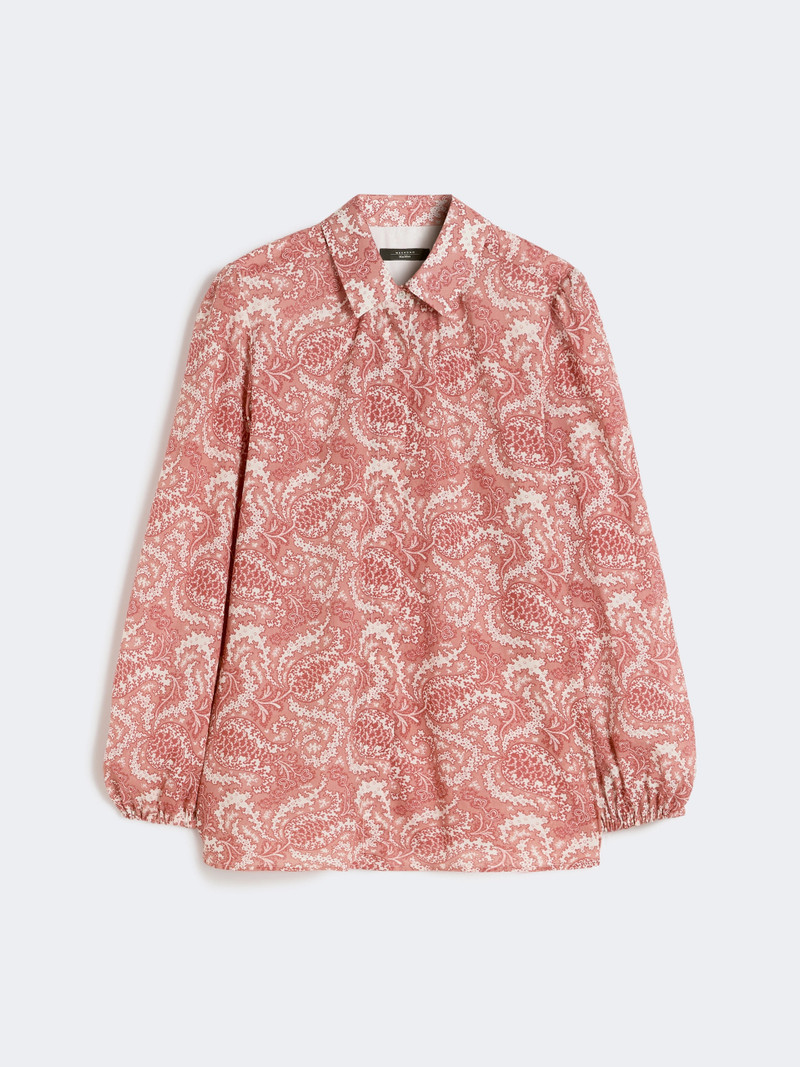 PERIODI Printed cotton voile shirt - CHERRY 1