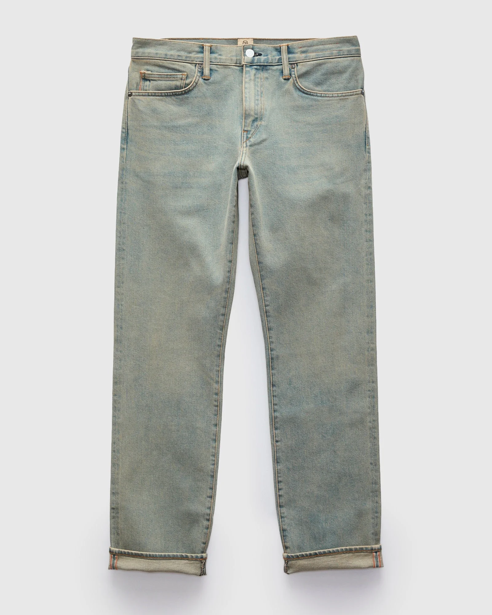 "Charlie" 14oz Washed Indigo Stretch Selvedge Denim - Hammer Straight - 1