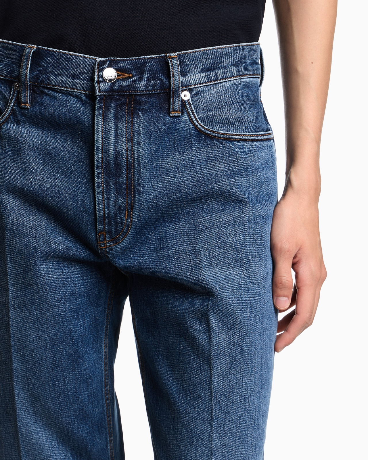 J76 STRAIGHT-FIT, STONE-WASHED DENIM JEANS - 5