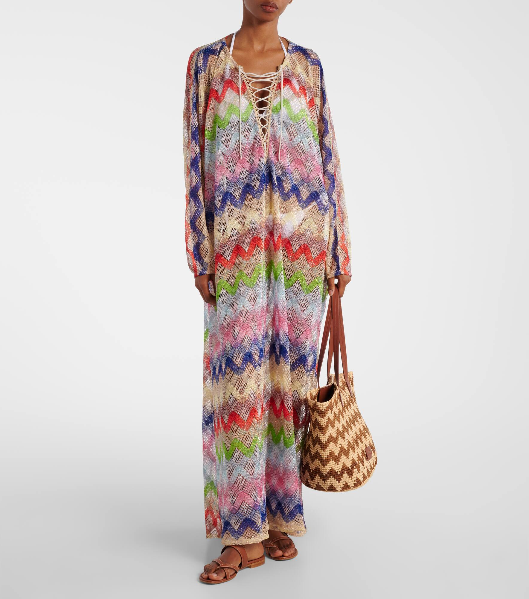 Zigzag lamé kaftan - 2