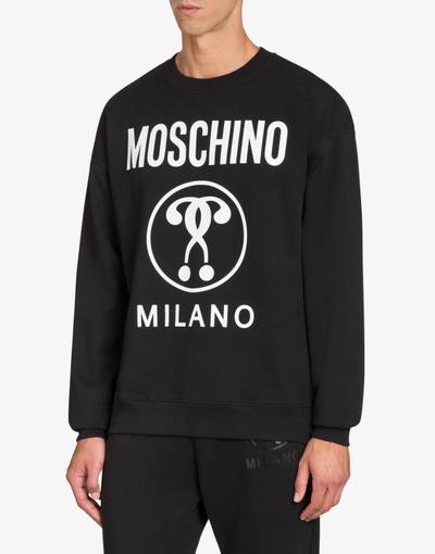 Moschino COTTON SWEATSHIRT WITH DOUBLE QUESTION MARK PRINT outlook