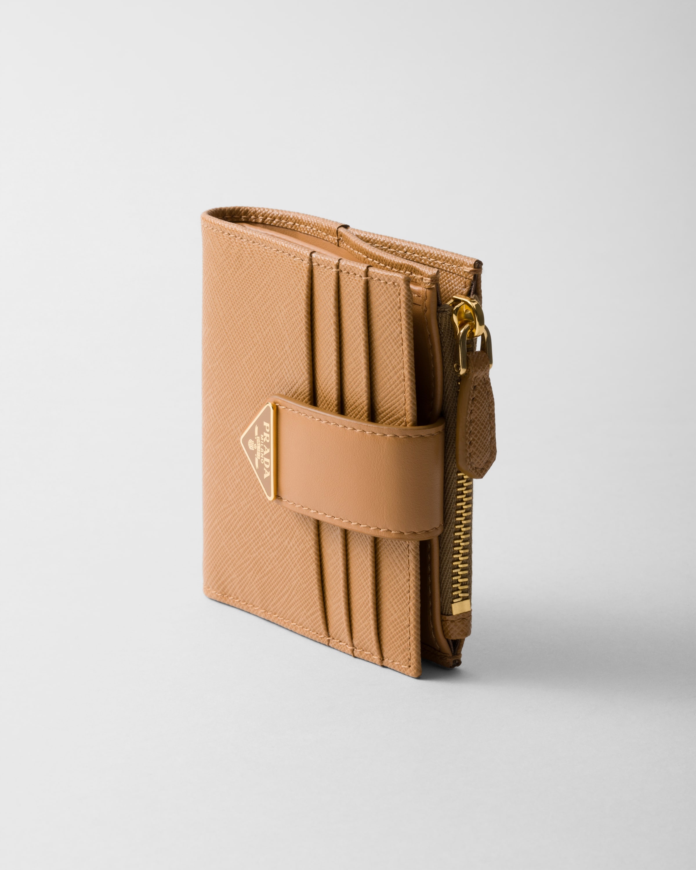 Small Saffiano and smooth leather wallet - 4
