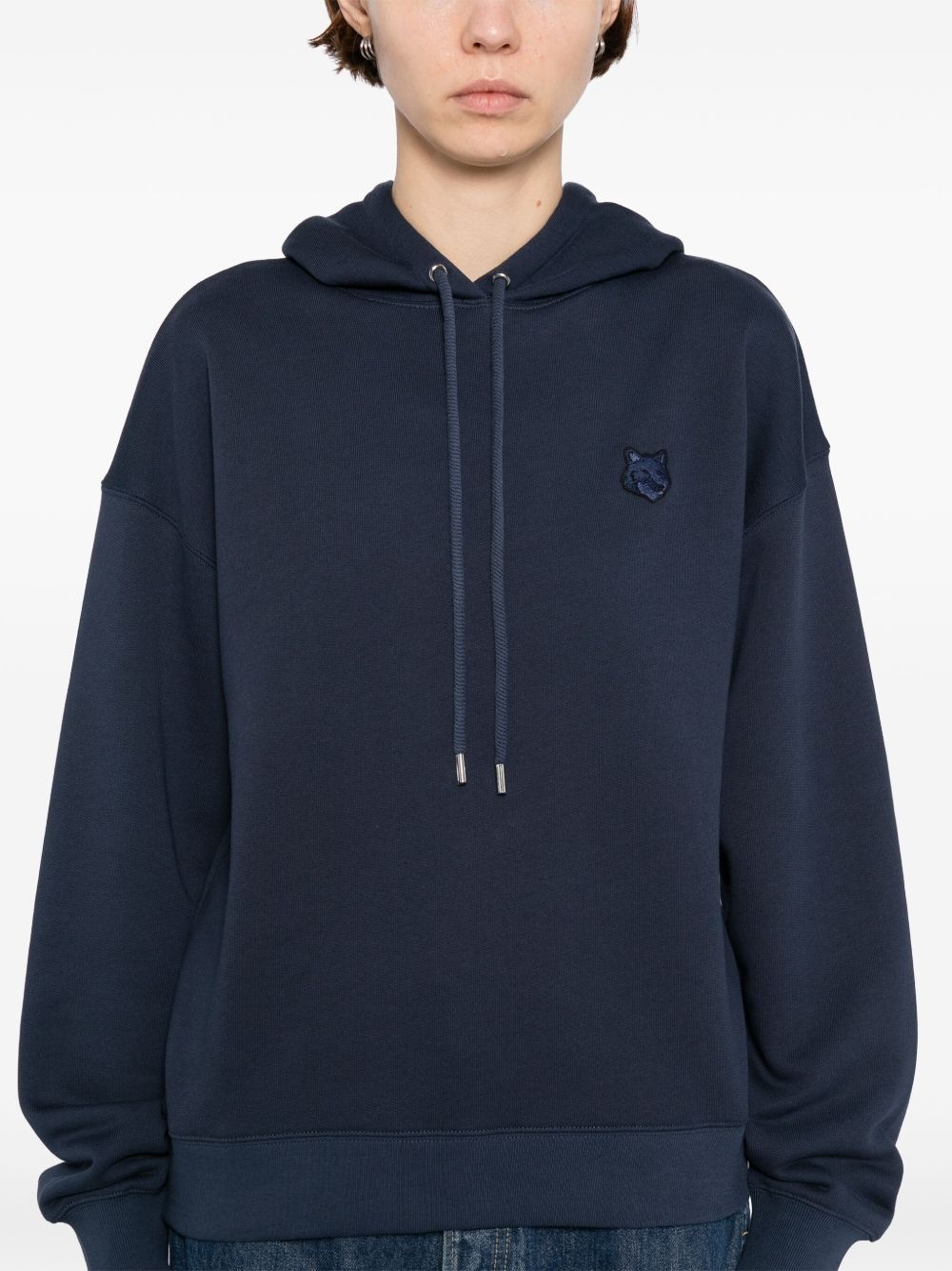 Bold fox head patch hoodie - 5