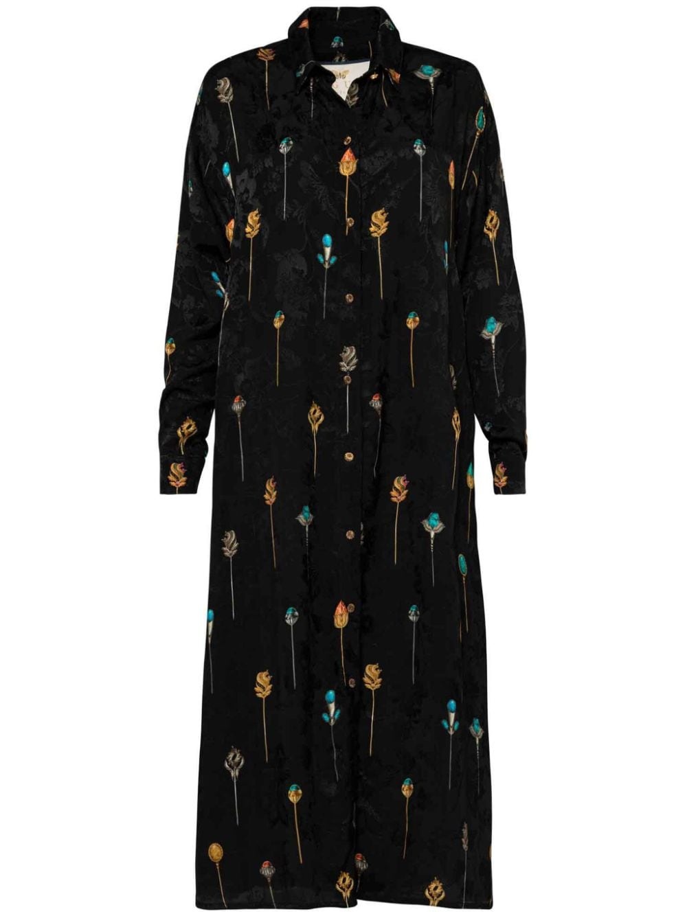 Frida Ornamento maxi shirt dress - 1