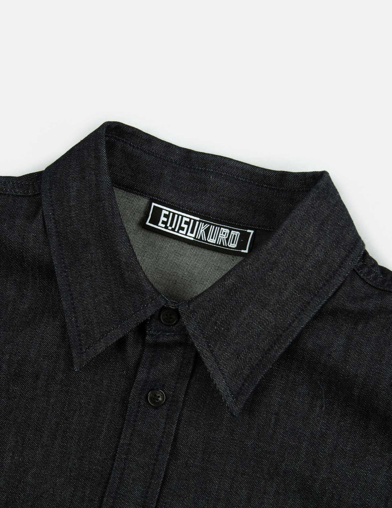 Smoky Hannya Skull Print Denim Shirt 9