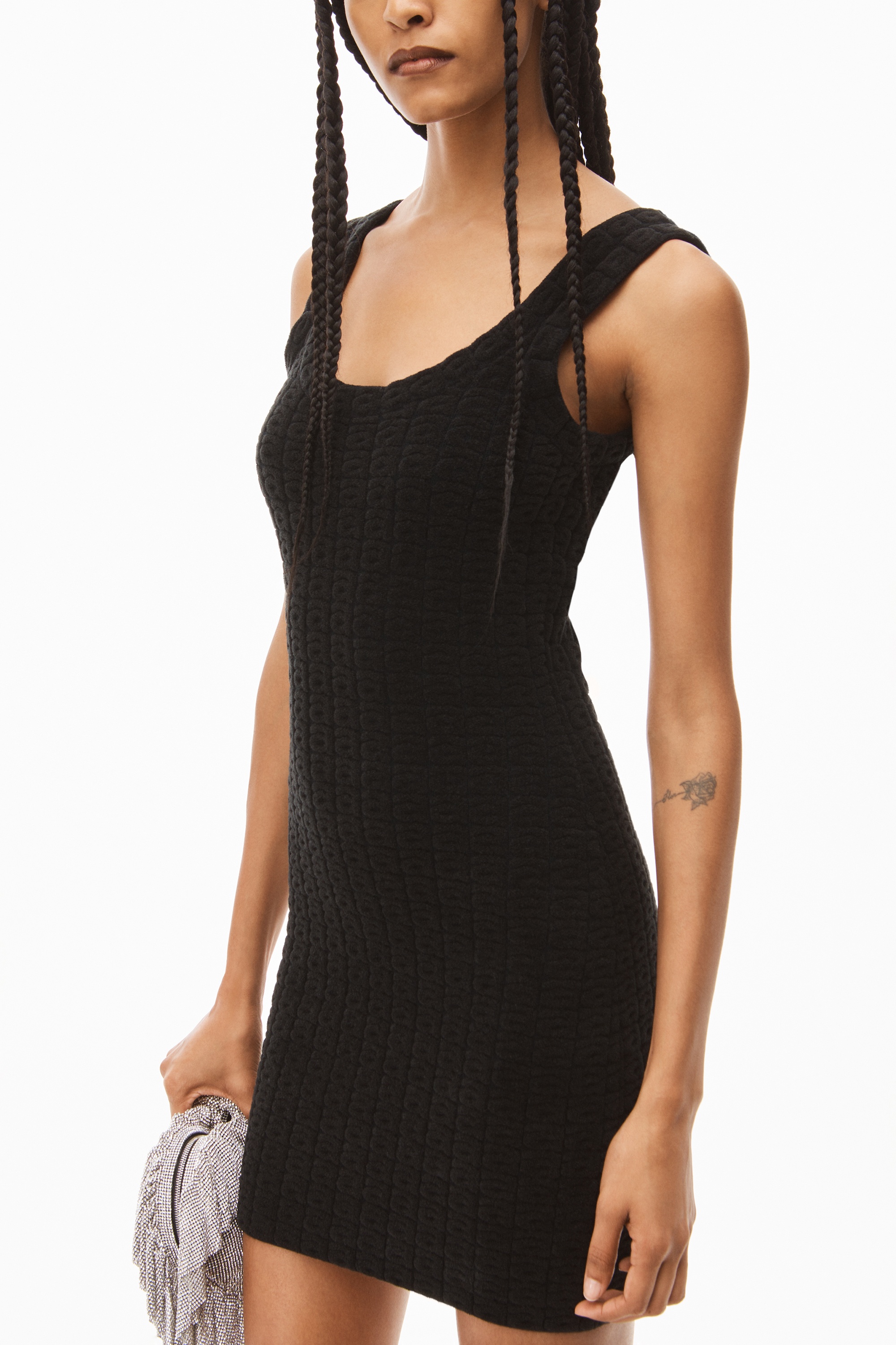 TANK DRESS IN CHENILLE JACQUARD - 3