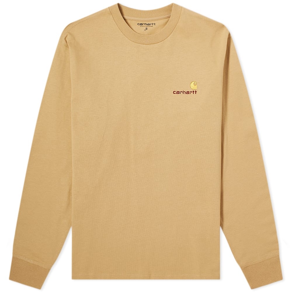 Carhartt WIP Long Sleeve American Script Tee - 1