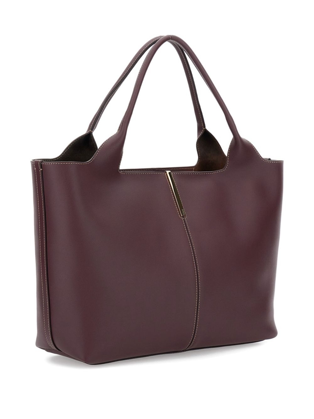 top-handle leather tote bag - 3