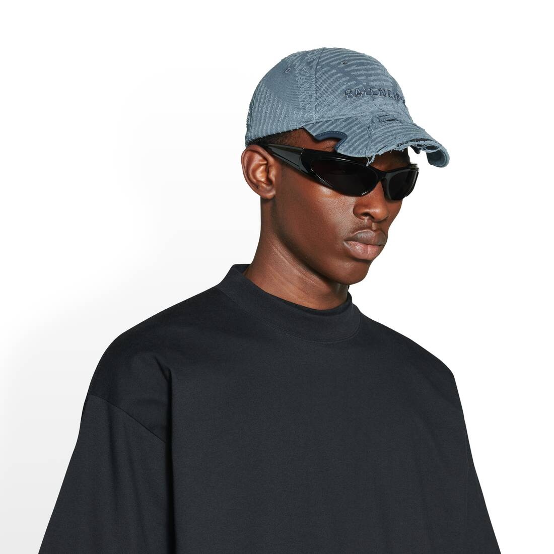Laser Destroyed Cap in Faded Blue - 6