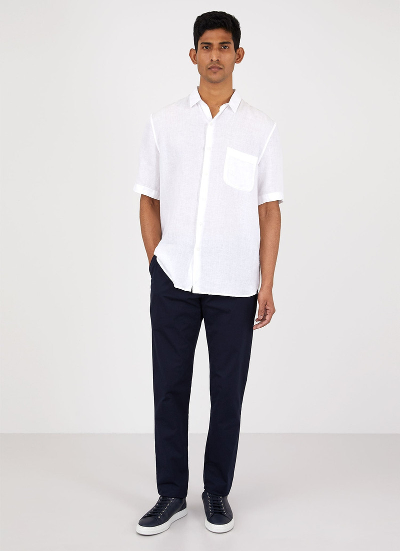 Sunspel Linen Short Sleeve Shirt outlook