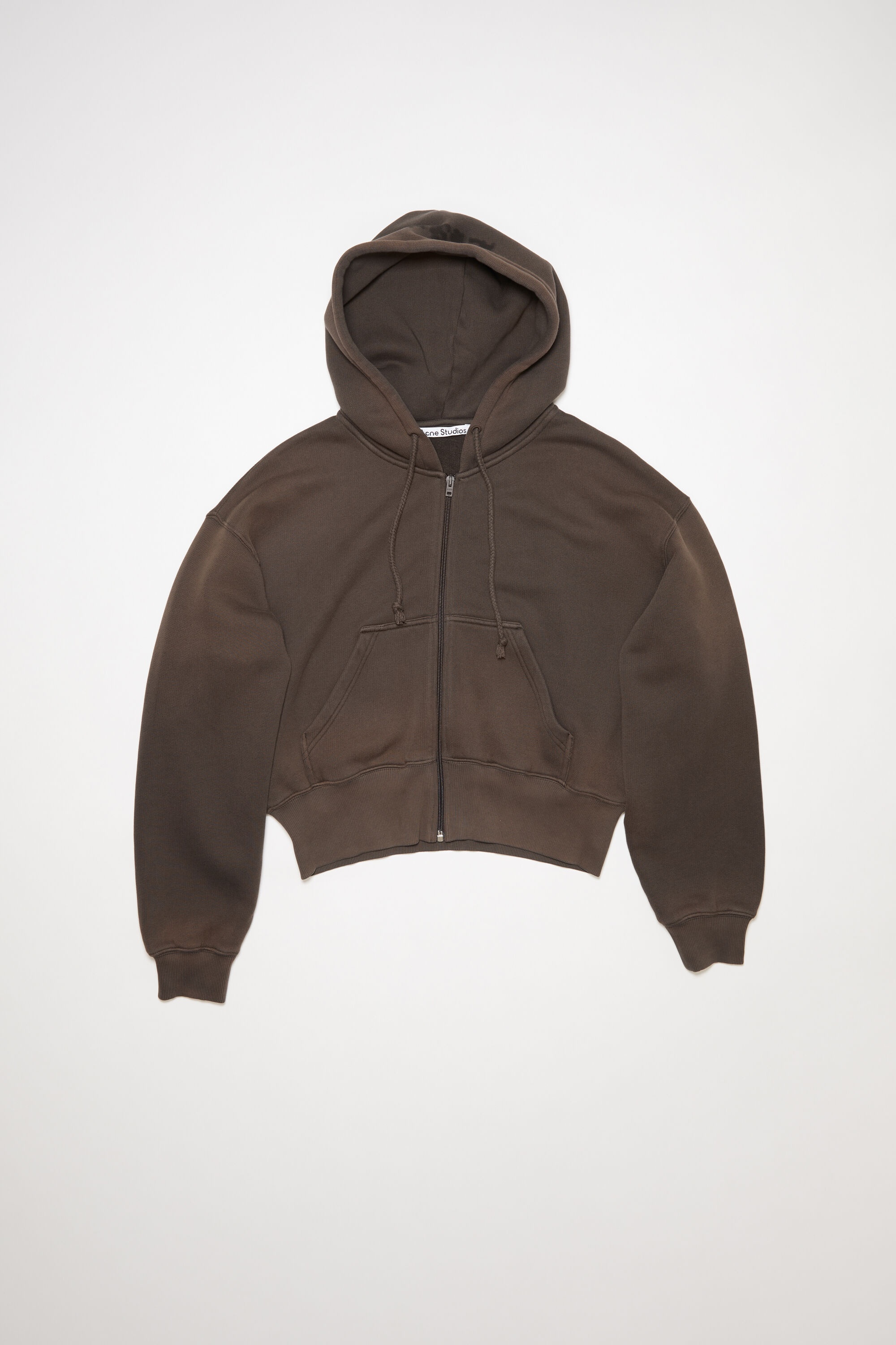 Dyed zippered jacket - Umber brown - 5
