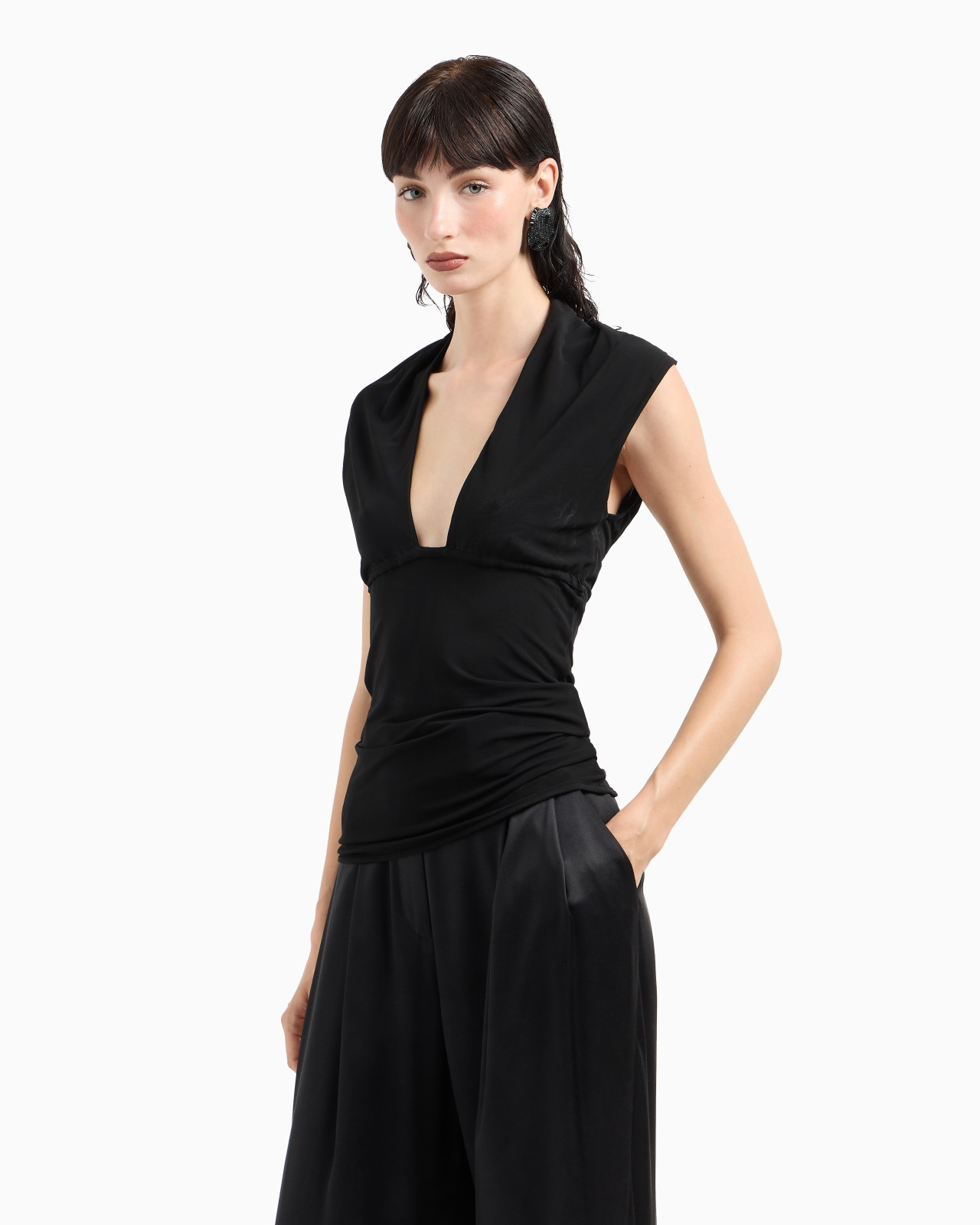 ASV crêpe viscose jersey short-sleeved top - 2
