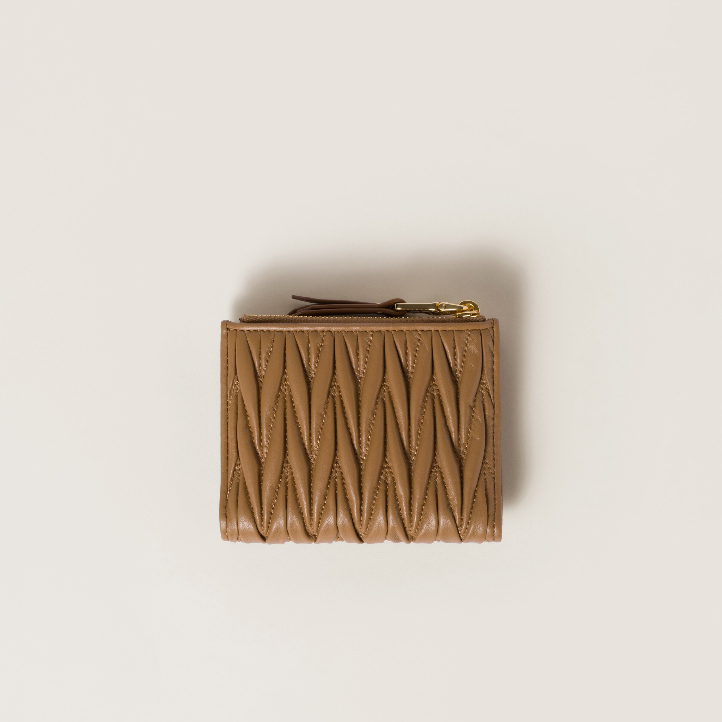 Matelassé nappa leather small wallet - 3