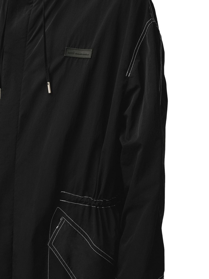 crinkled long parka 4