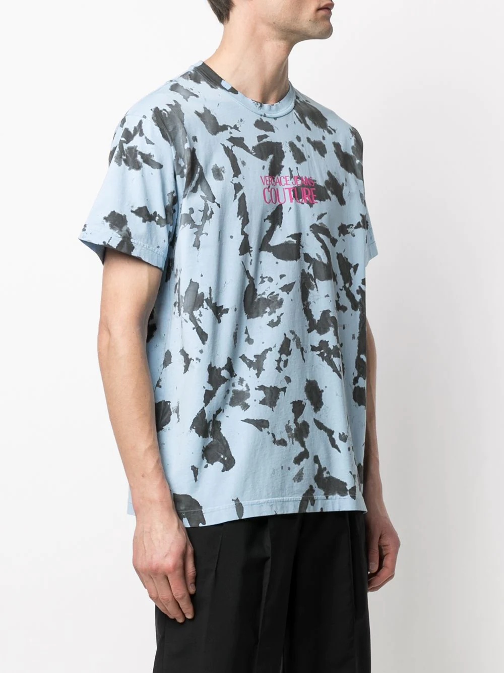 logo-print abstract print t-shirt - 3