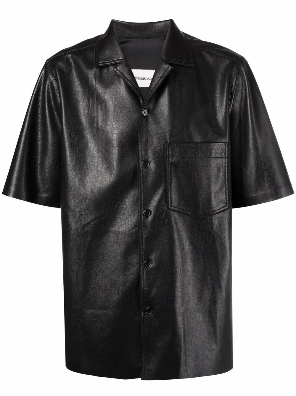 Camp faux-leather shirt - 1