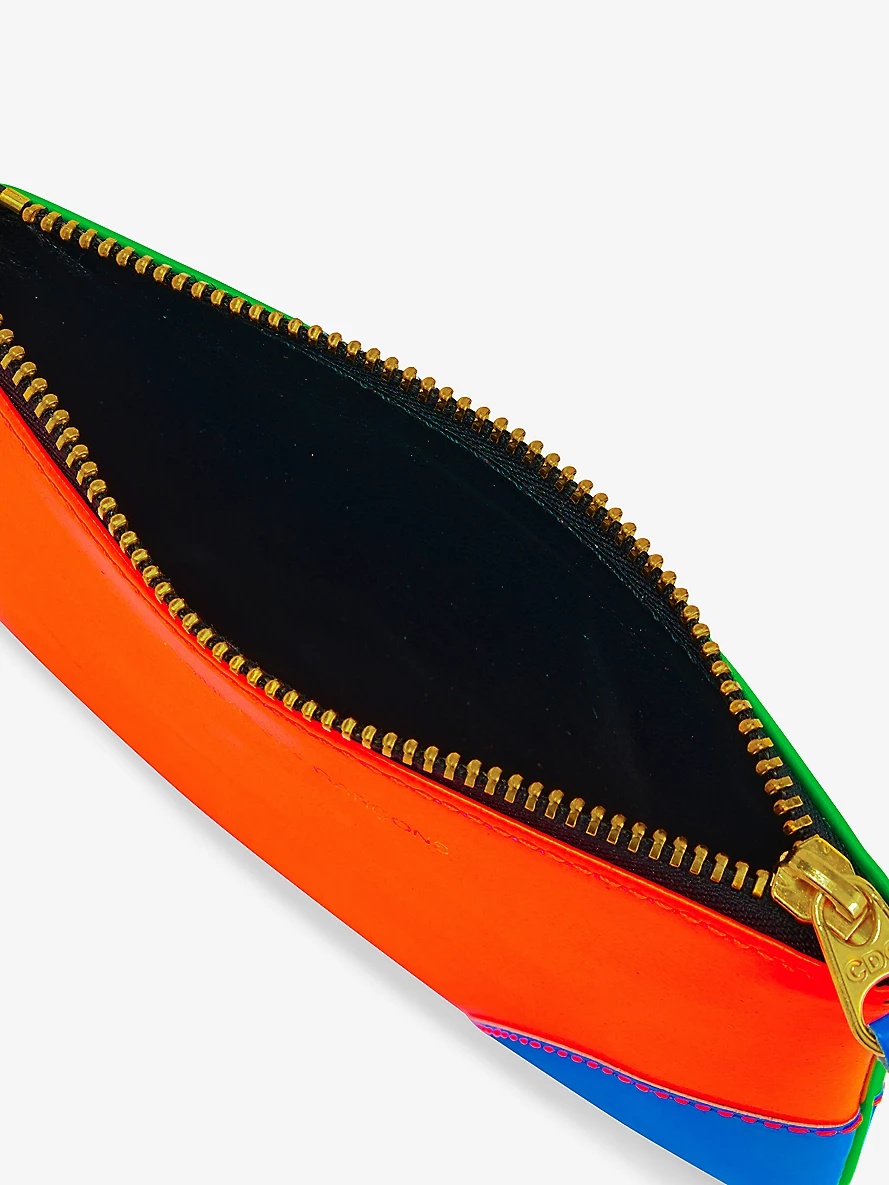 Colour-blocked leather wallet - 4