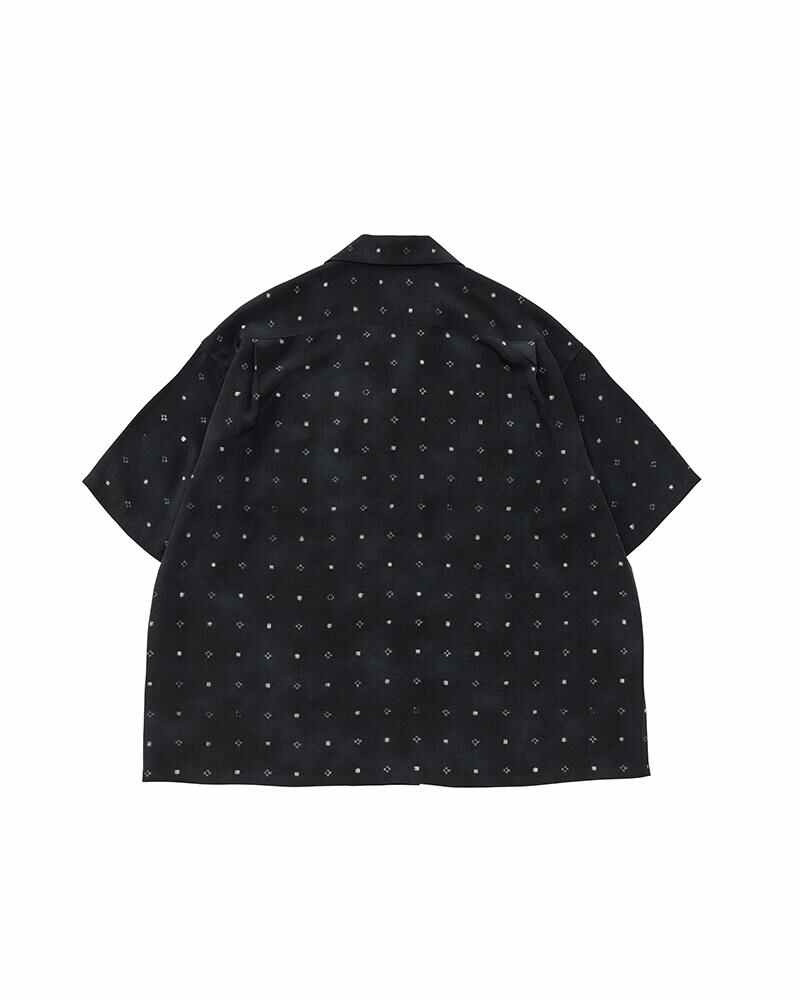 visvim CROSBY SHIRT S/S (CHIRIMEN) BLACK outlook