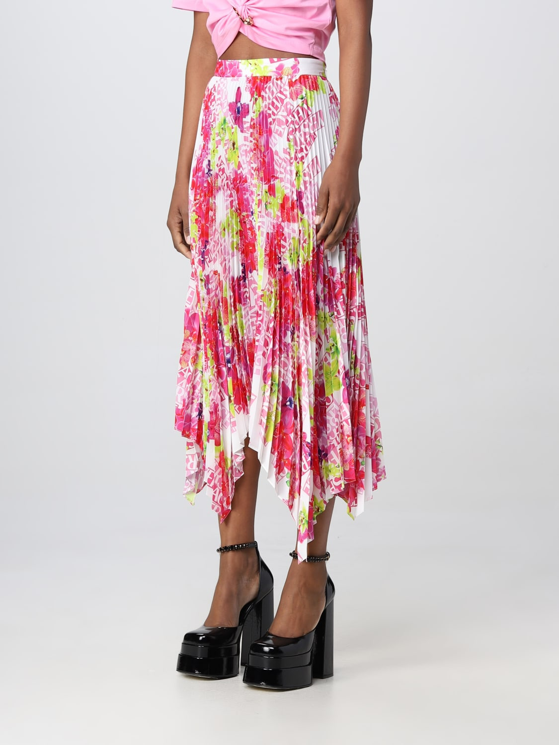 Orchid Versace skirt in pleated fabric - 4