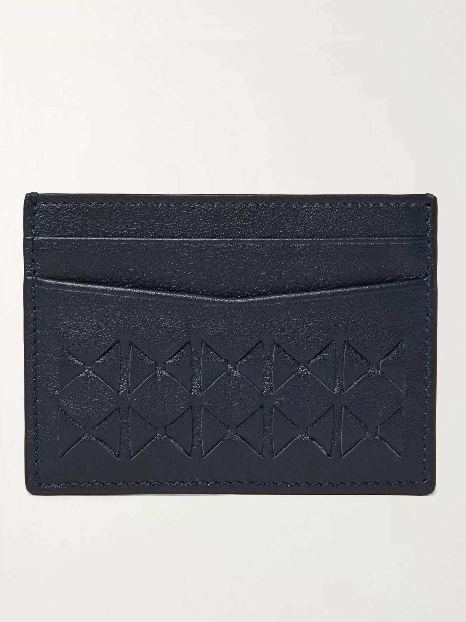 Woven Leather Cardholder - 1