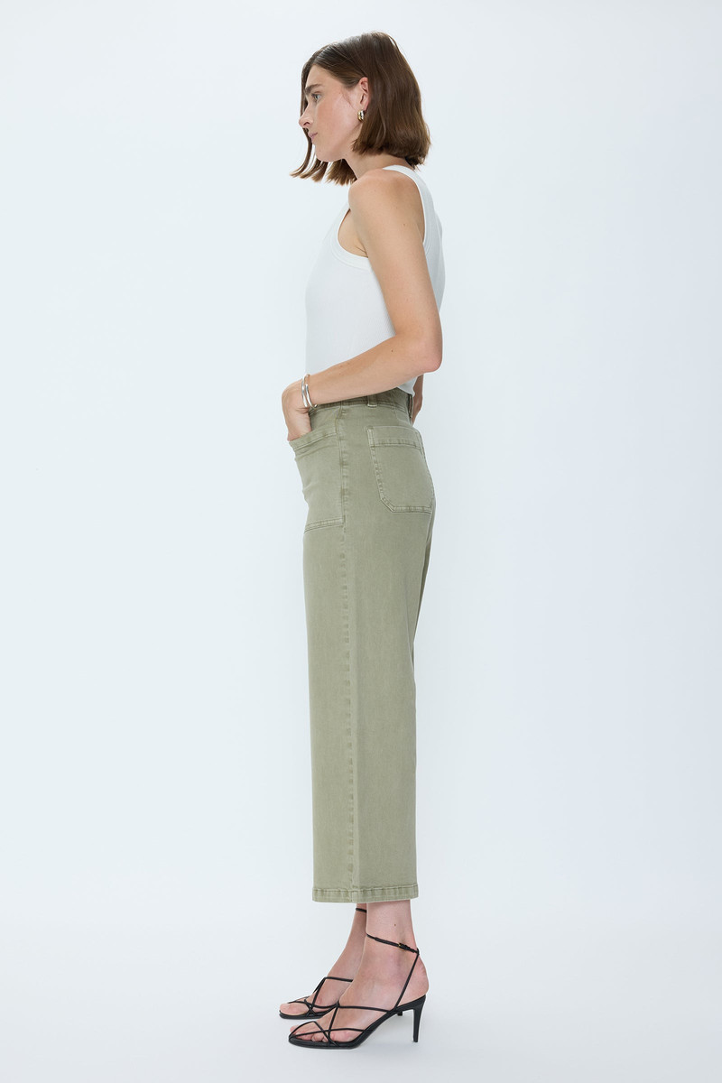 ZOOEY PATCH POCKET UTILITY PANT - SLATE GREEN 3