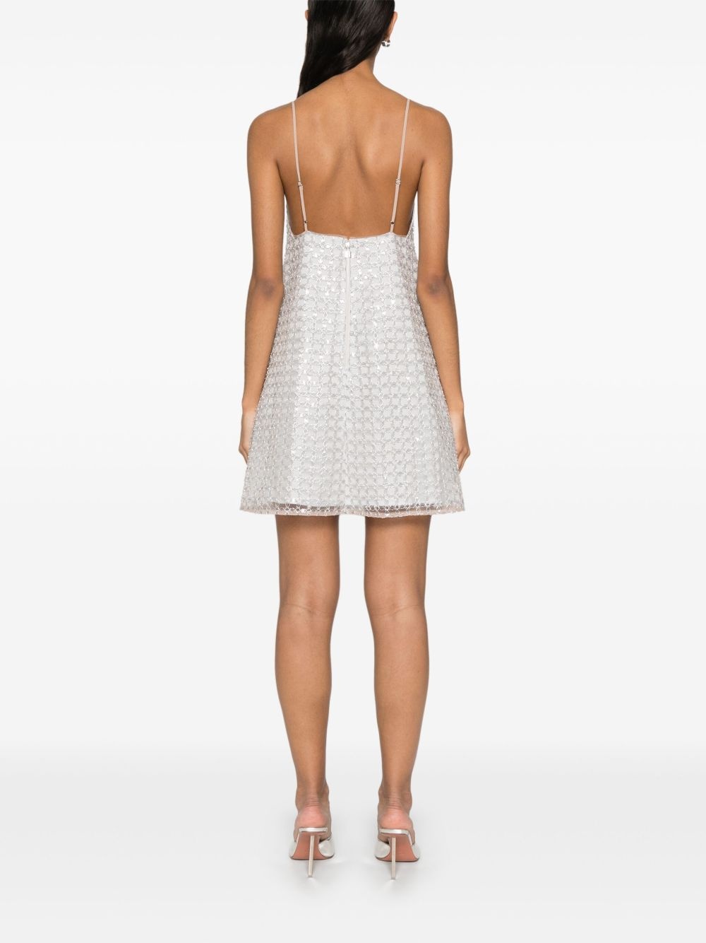beaded A-line mini dress - 4