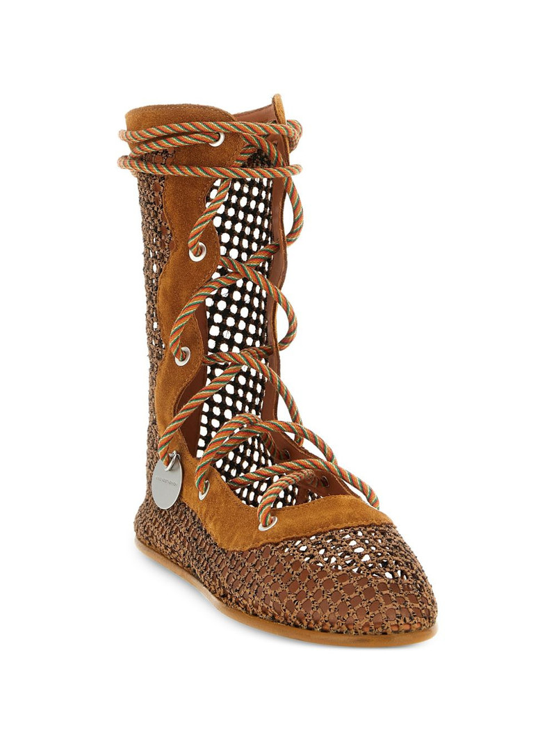 Kiko Kostadinov Reticella suede ankle boots outlook