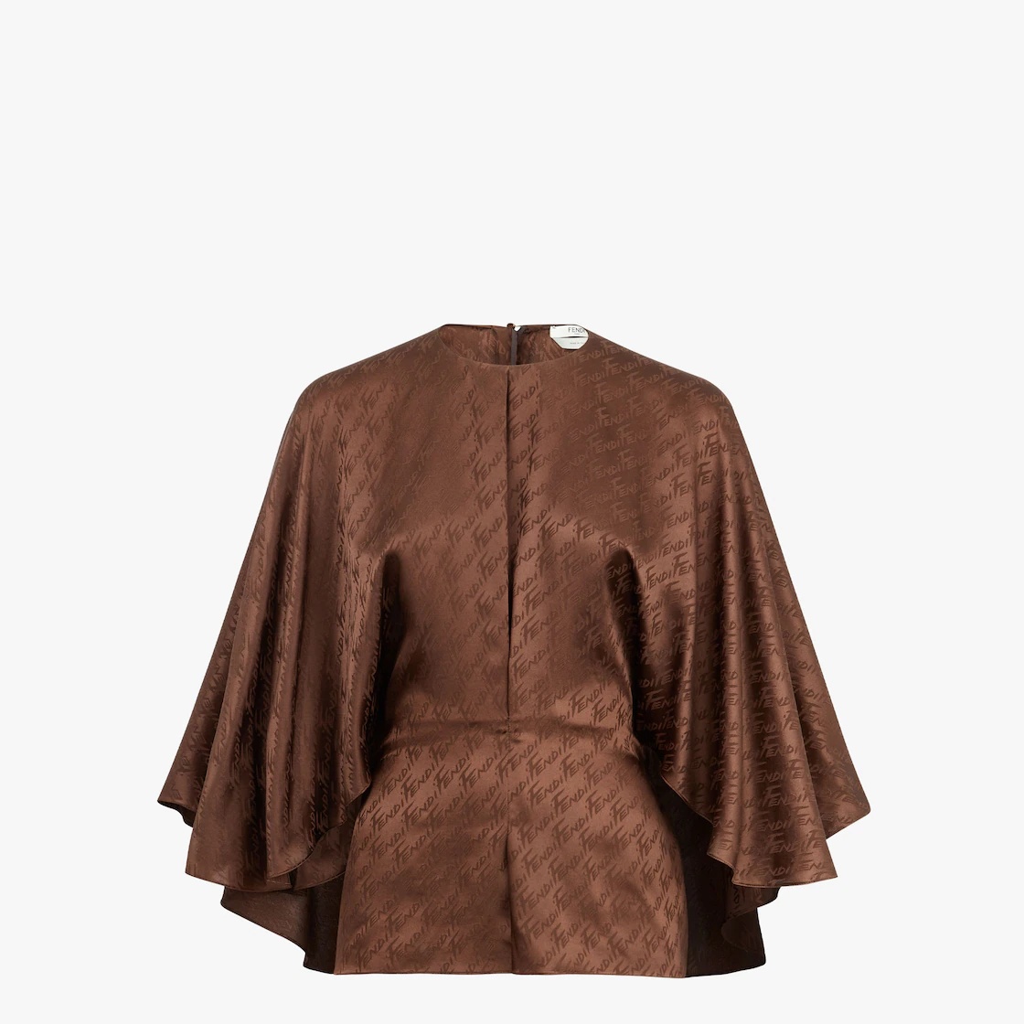 Brown satin top - 1
