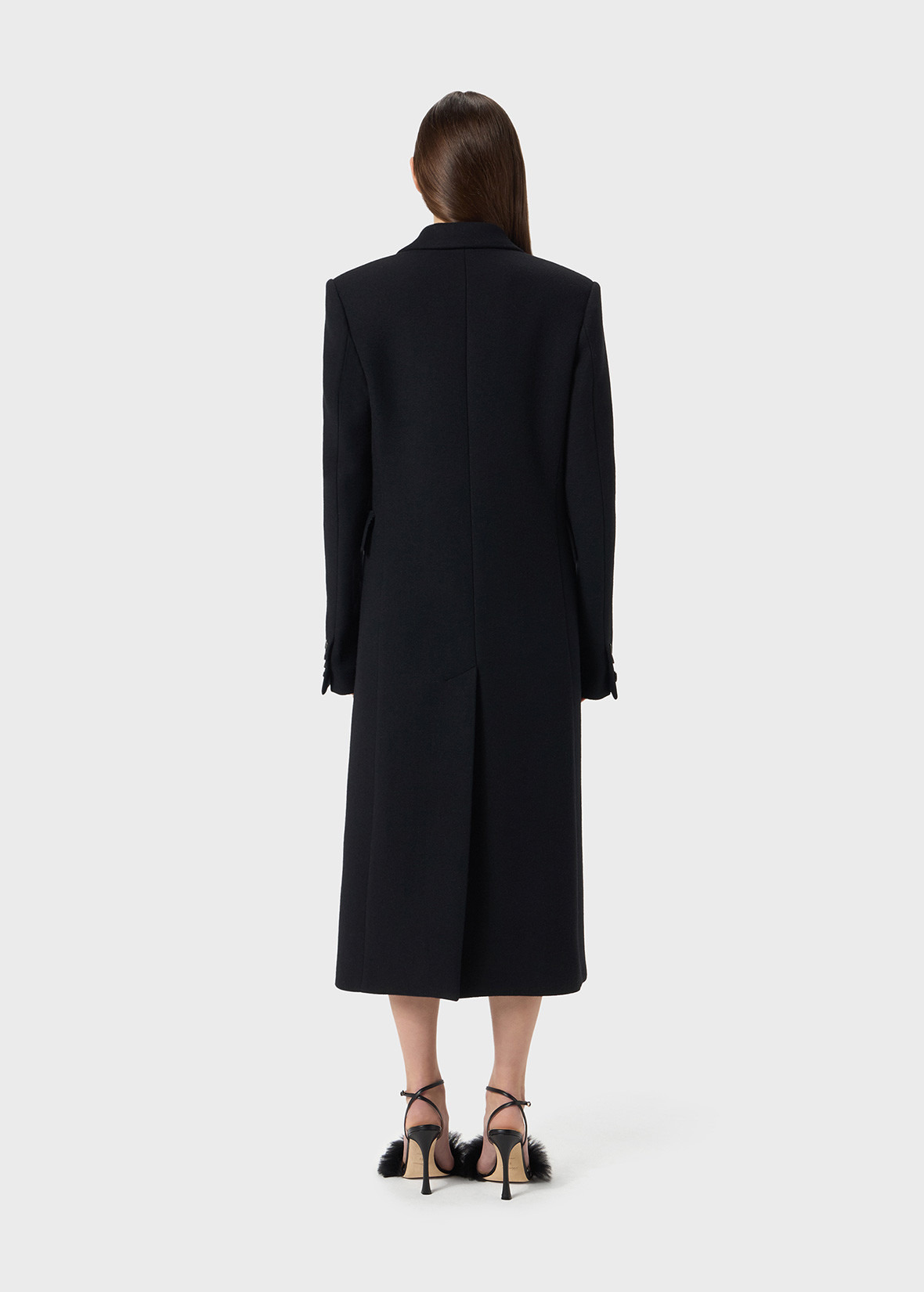 DOUBLE-BREASTED COAT WITH RHINESTONES EMBROIDERY - 4