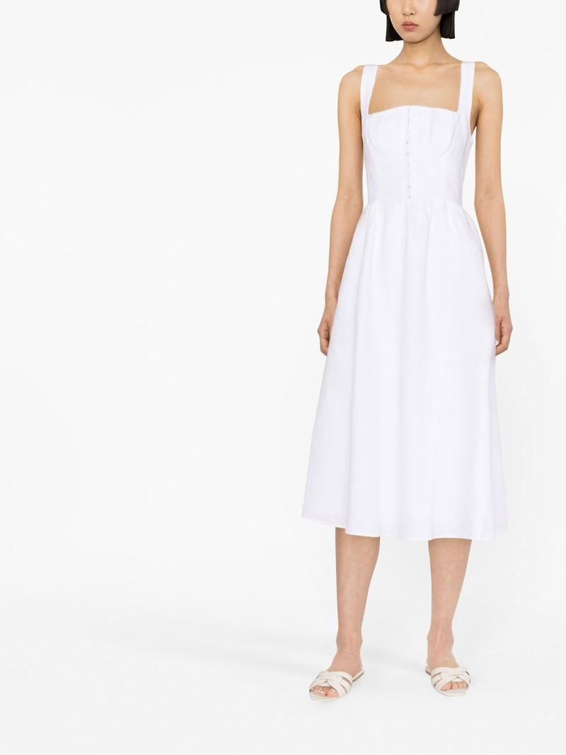Reformation Tagliatelle linen midi dress outlook