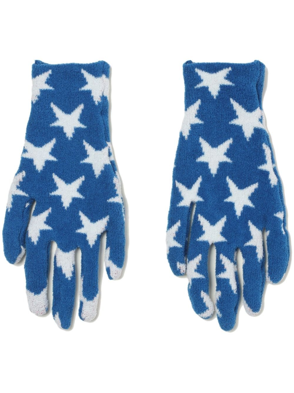 star-patterned knitted gloves - 1